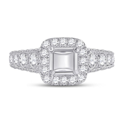 7/8CTW-Diamond SM  1/20CT SAPPHIRE  BRIDAL RING