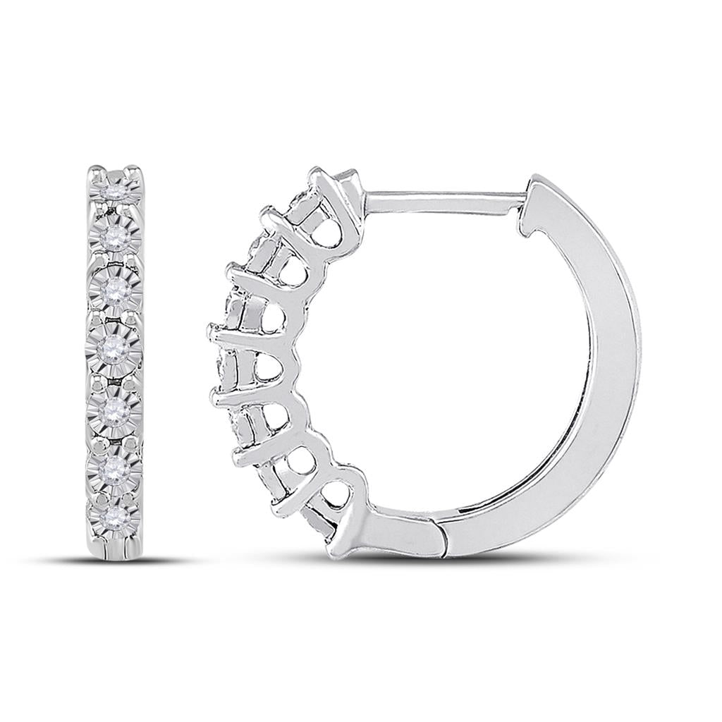 1/10CTW-Diamond GIFT HOOP EARRING