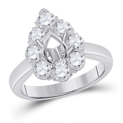 1 1/2CT-Diamond SM 1CT-CPEAR BRIDAL RING