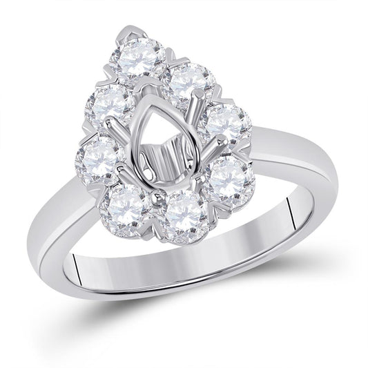 1 1/2CT-Diamond SM 1CT-CPEAR BRIDAL RING