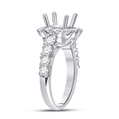 1 5/8CT-Diamond SM 1 1/2CT-CCUSHION BRIDAL RING