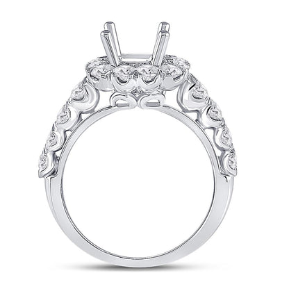 1 5/8CT-Diamond SM 1 1/2CT-CCUSHION BRIDAL RING