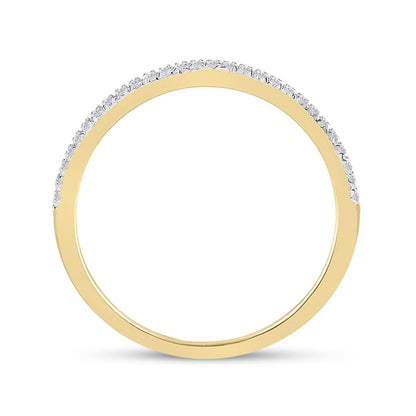 10k Yellow Gold Round Diamond Oval Bridal Wedding Ring Set 1/3 Cttw