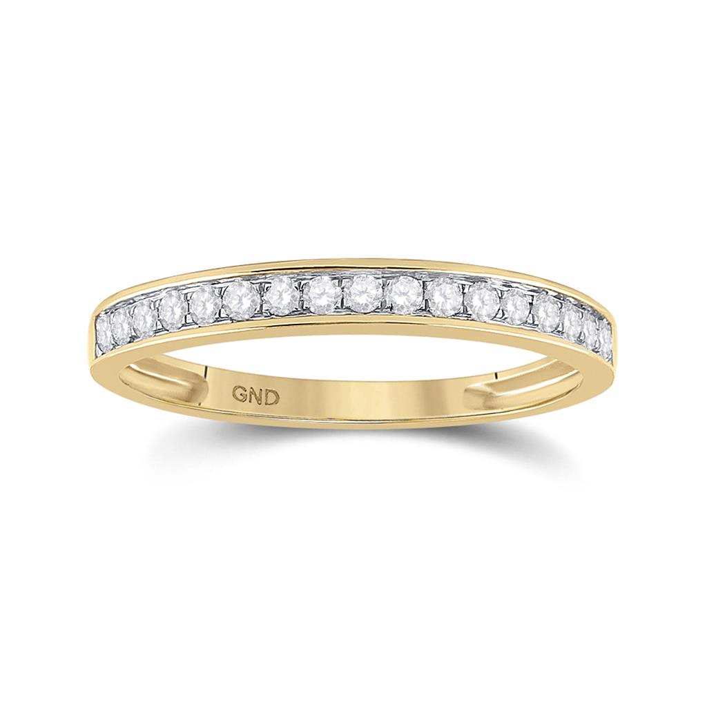 10k Yellow Gold Round Diamond Bridal Wedding Ring Set 1/2 Cttw