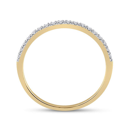 10k Yellow Gold Round Diamond Halo Bridal Wedding Ring Set 1/2 Cttw