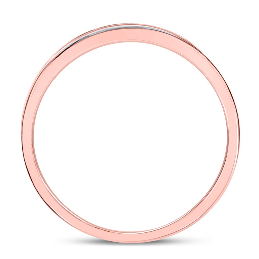 10k Rose Gold Round Diamond Oval Bridal Wedding Ring Set 1/2 Cttw