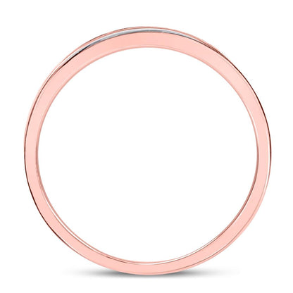 10k Rose Gold Round Diamond Oval Bridal Wedding Ring Set 1/2 Cttw