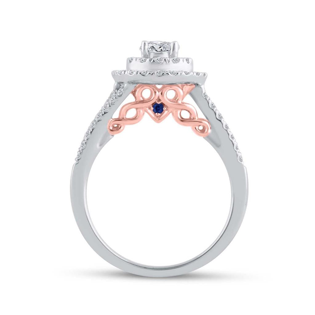 14k Two-tone Gold Round Diamond Bridal Wedding Ring Set 1 Cttw (Certified)