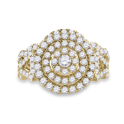 1 1/3 Ct. Round Diamond Bridal Engagement Ring Set 14K Yellow Gold