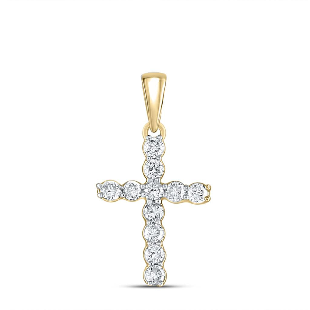 1/5CTW-Diamond CROSS PENDANT
