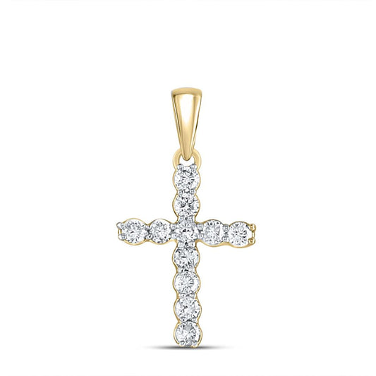 1/5CTW-Diamond CROSS PENDANT