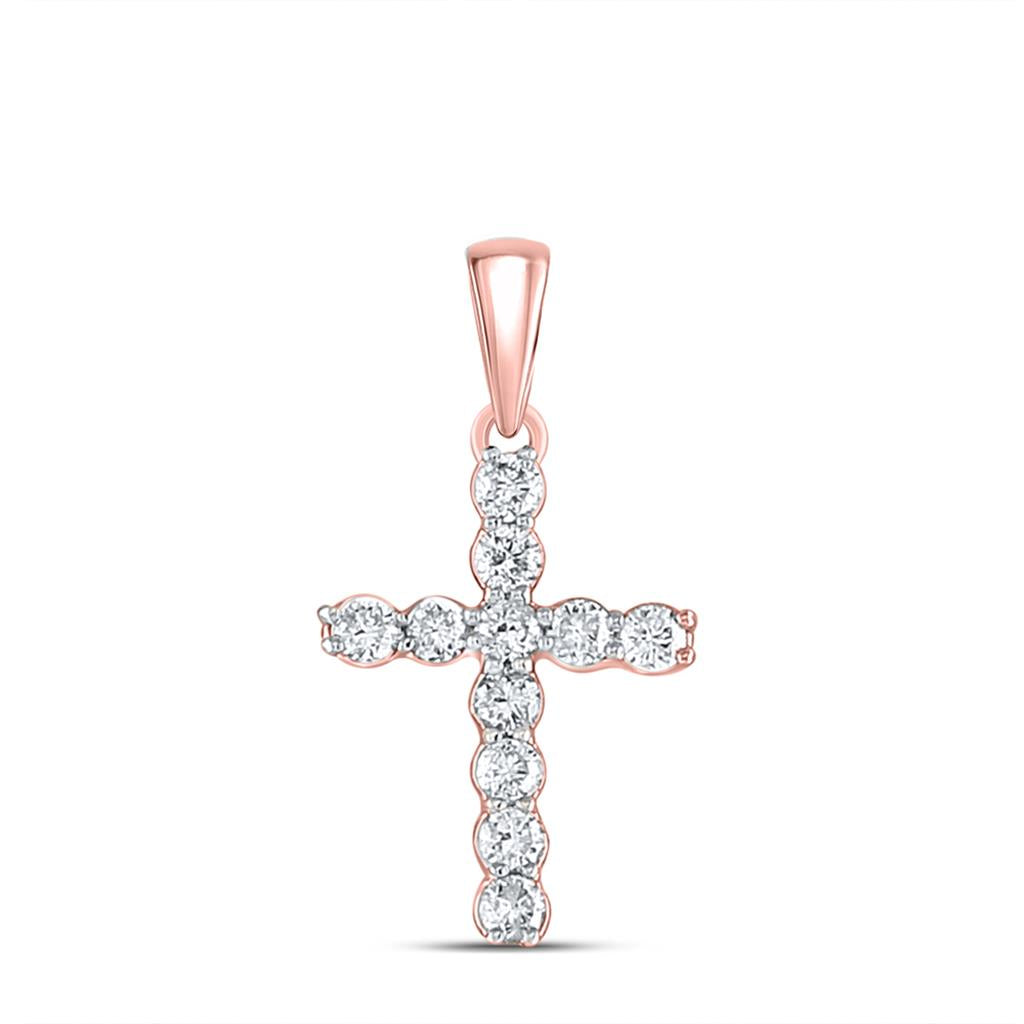 1/5CTW-Diamond CROSS PENDANT