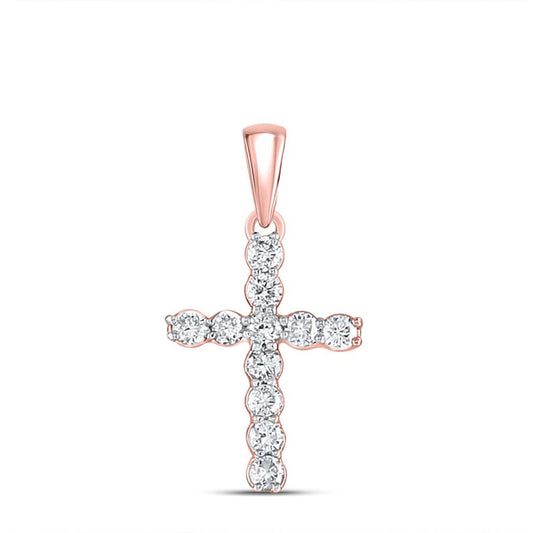 1/5CTW-Diamond CROSS PENDANT