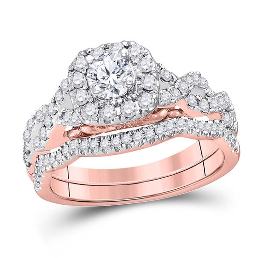 1CT-Diamond 1/3CT-CRD BELLISIMO BRIDAL SET CERTIFIED