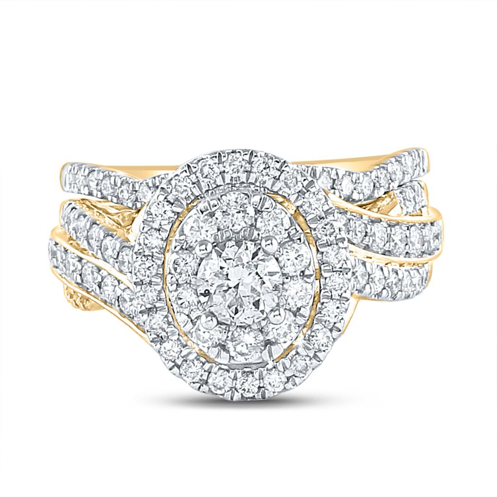 1 1/2CT-Diamond 3/8CT-Diamond BELLISIMMO BRIDAL SET CERTIF