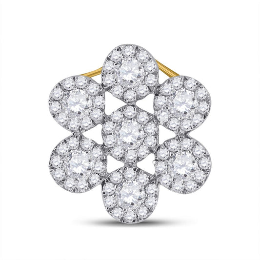 10k Yellow Gold Round Diamond Fashion Pendant 1/2 Cttw