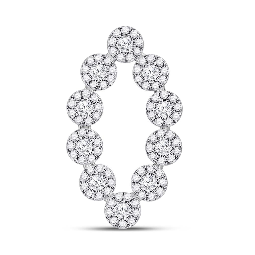 10k Yellow Gold Round Diamond Fashion Pendant 3/4 Cttw