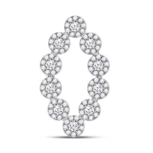 10k Yellow Gold Round Diamond Fashion Pendant 3/4 Cttw