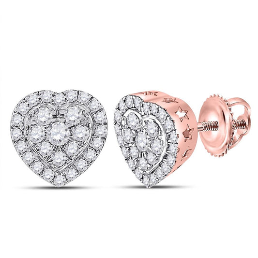 1/2CT-Diamond HEART EARRING