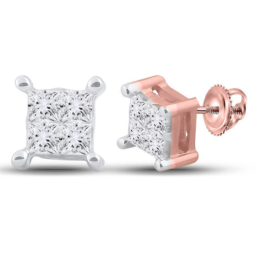 1/4CTW-Diamond INVISIBLE EARRING