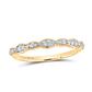 10k Yellow Gold Round Diamond Stackable Band Ring 1/8 Cttw