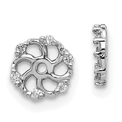 14k White Gold Natural Diamond Earring Jacket