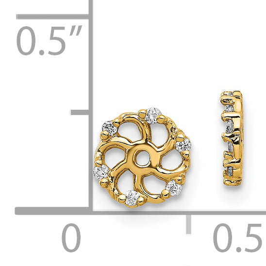Natural Diamond Earring Jackets in 14K Yellow Gold