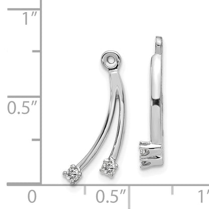 1/8 Ct. Two Stones Dangle Diamond Earring Jacket in 14K White Gold