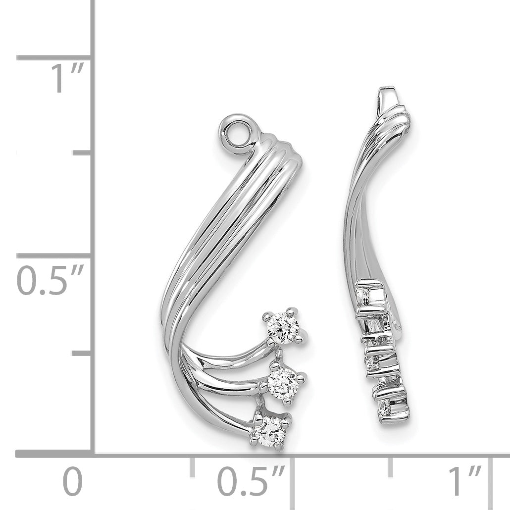 1/5 Ct. Fancy Twist Diamond Earring Jacket in 14K White Gold Fine Jewelry Gift