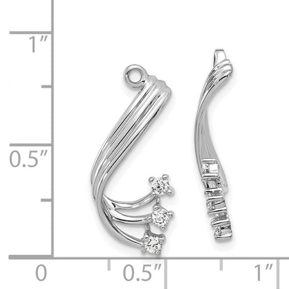 1/5 Ct. Fancy Twist Diamond Earring Jacket in 14K White Gold Fine Jewelry Gift