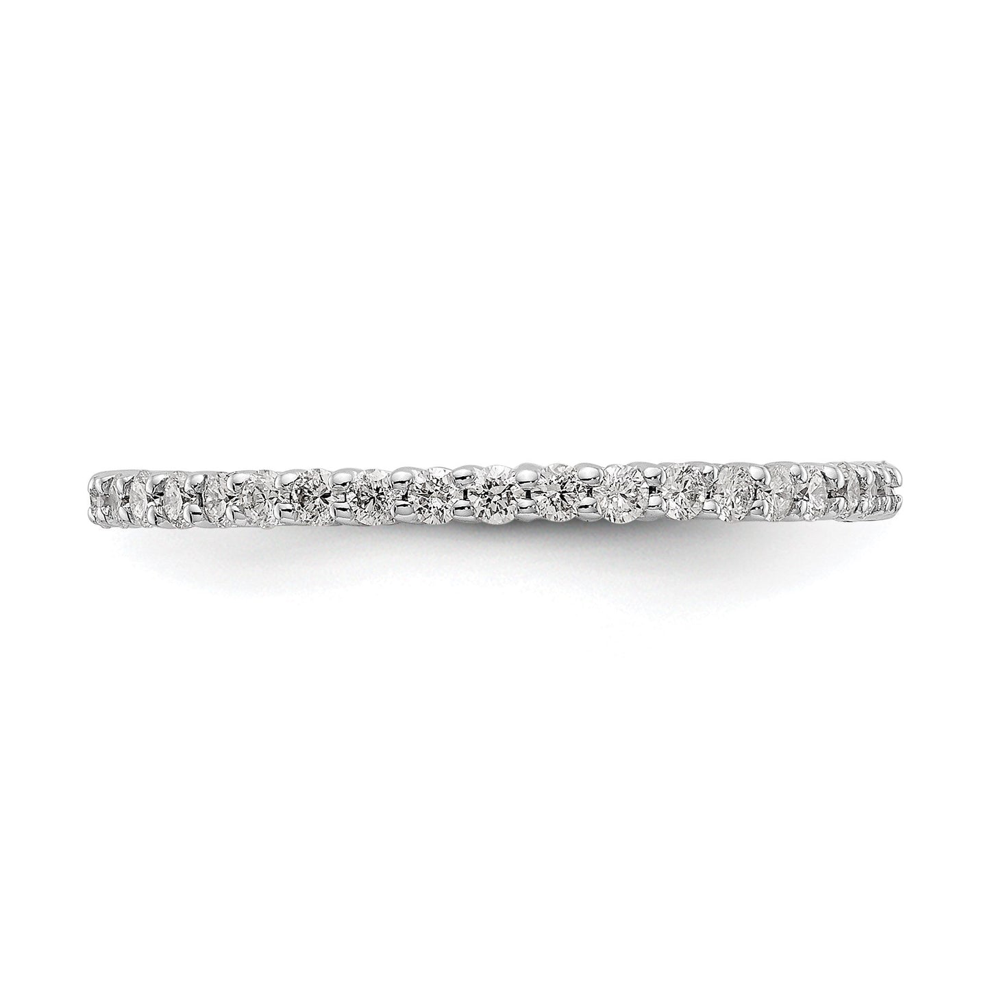 1/2ct Natural Diamond Wedding Ring Womens Stackable Eternity Band 14k White Gold