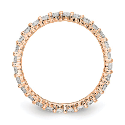 1.0ct Natural Diamond Wedding Ring Womens Stackable Eternity Band 14k Rose Gold