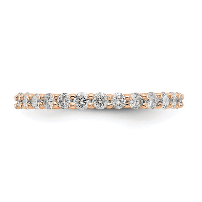 1.0ct Natural Diamond Wedding Ring Womens Stackable Eternity Band 14k Rose Gold