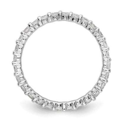1.0ct Natural Diamond Wedding Ring Womens Stackable Eternity Band 14k White Gold