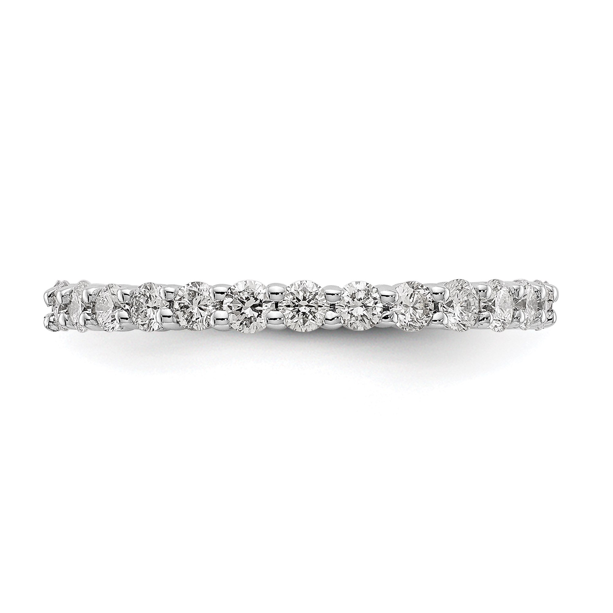 1.0ct Natural Diamond Wedding Ring Womens Stackable Eternity Band 14k White Gold