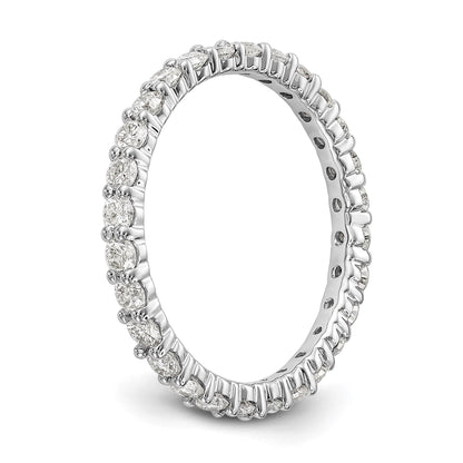 1.0ct Natural Diamond Wedding Ring Womens Stackable Eternity Band 14k White Gold