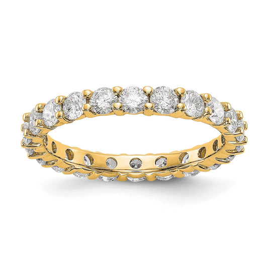 2.0 Ct. Natural Diamond Womens Eternity Anniversary Wedding Band Ring in 14k Yellow Gold