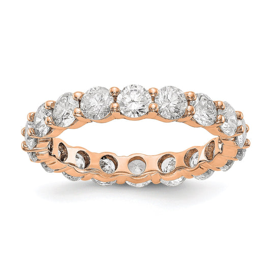 3.0 Ct. Natural Diamond Womens Eternity Anniversary Wedding Band Ring in 14k Rose Pink Gold