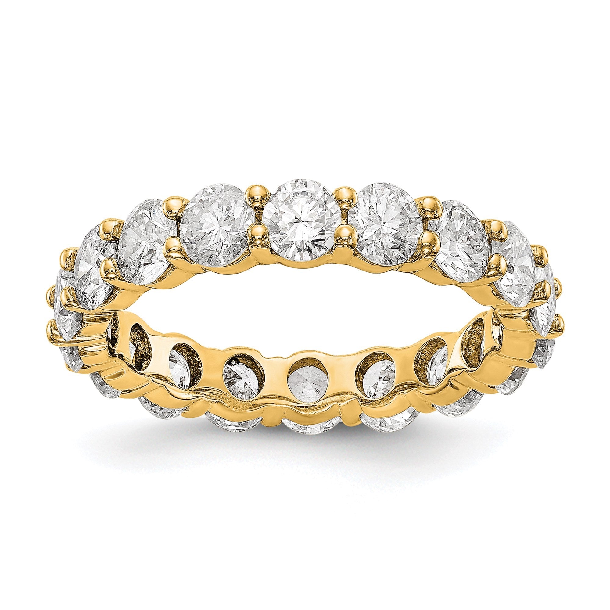 4.0 Ct. Natural Diamond Womens Eternity Anniversary Wedding Band Ring in 14k Yellow Gold