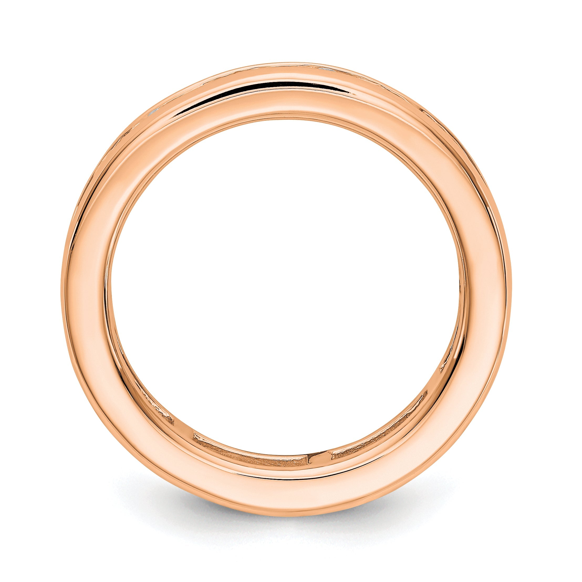 2 Ct. Natural Diamond Womens Eternity Wedding Band Ring in 14k Rose Gold