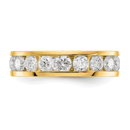 2 Ct. Natural Diamond Womens Eternity Anniversary Wedding Band Ring in 14k Yellow Gold