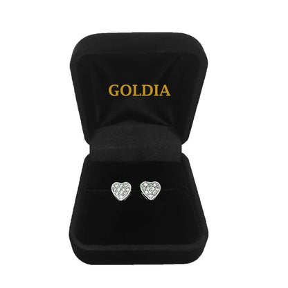 1/2 Carat TW Round Diamond Solitaire Stud Earrings in 14K White Gold (J/K Color - I2/I3 Clarity)