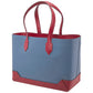 Hermes Agate Blue/Garnet Red Maxibox Cabas 36 Tote Bag