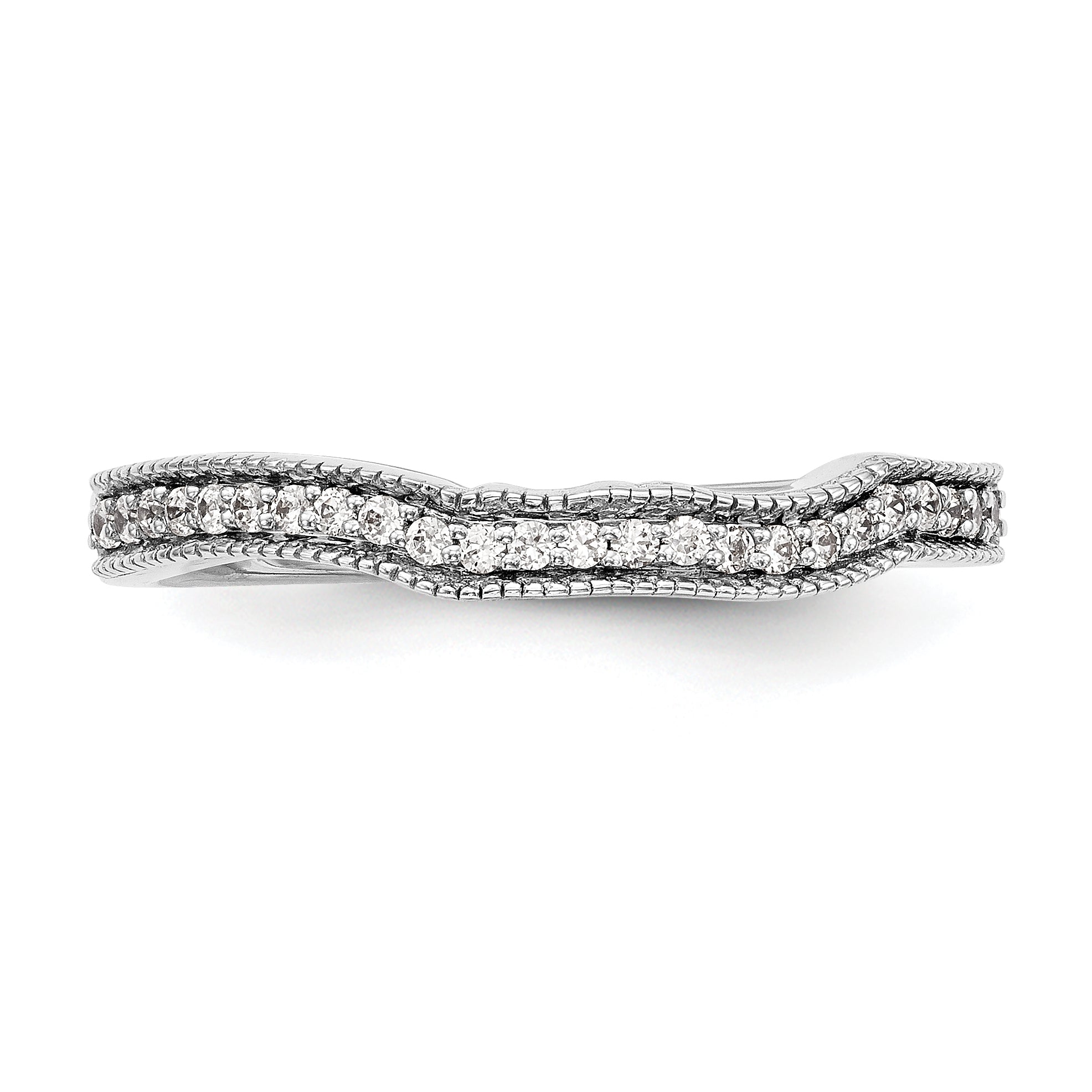 14kw Diamond Contoured Wedding Band