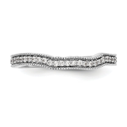 14kw Diamond Contoured Wedding Band