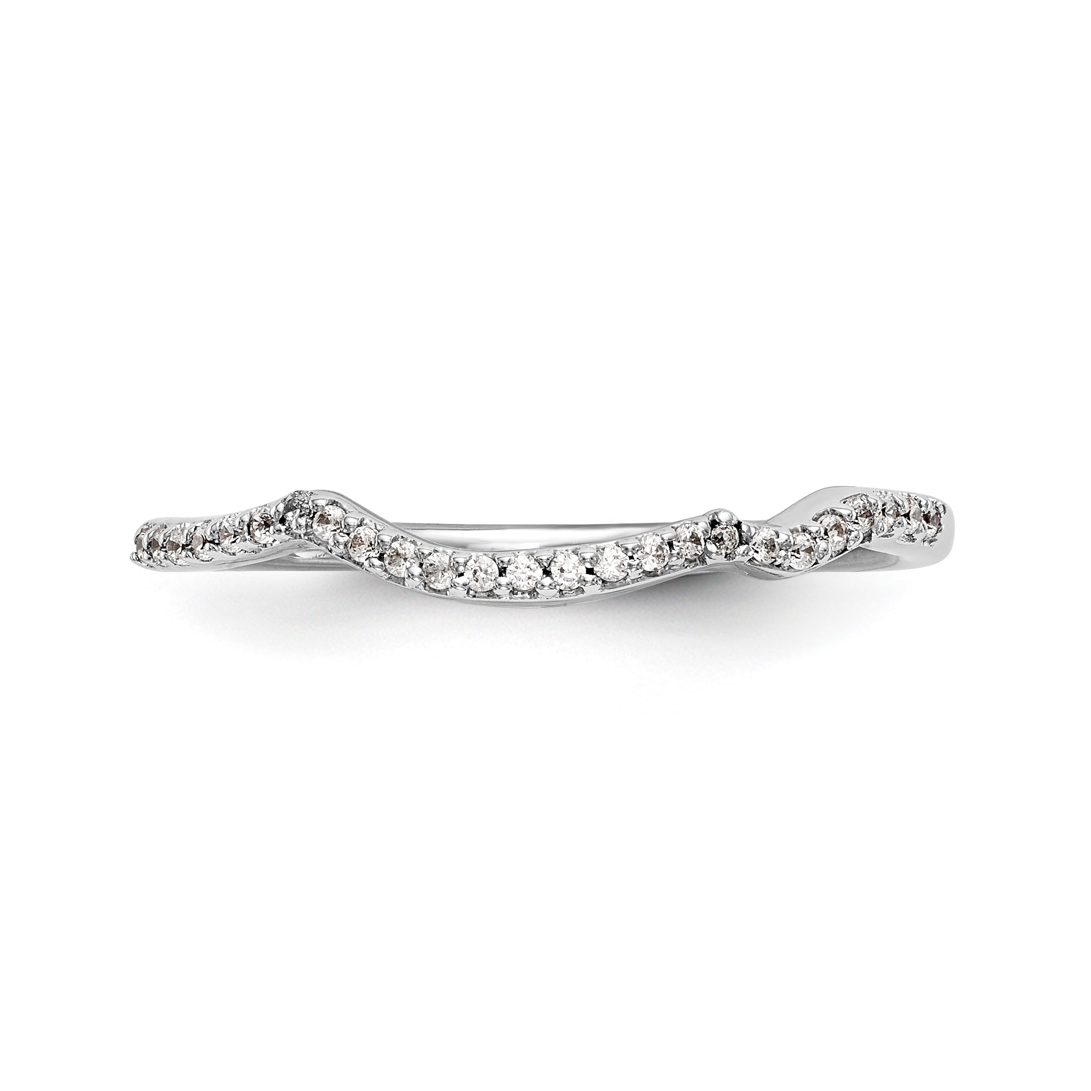 14kw Diamond Contoured Wedding Band