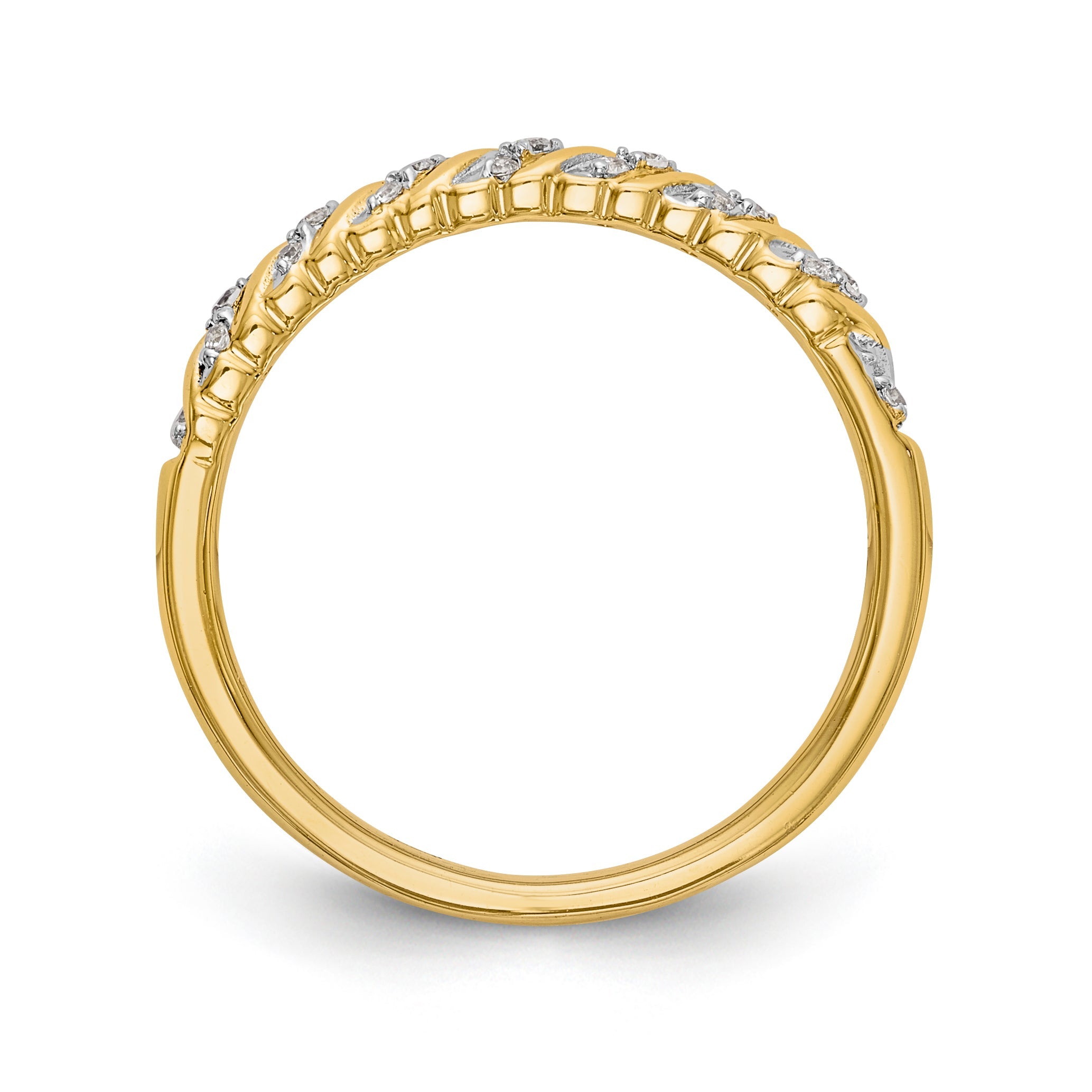 14K Diamond Wedding Band