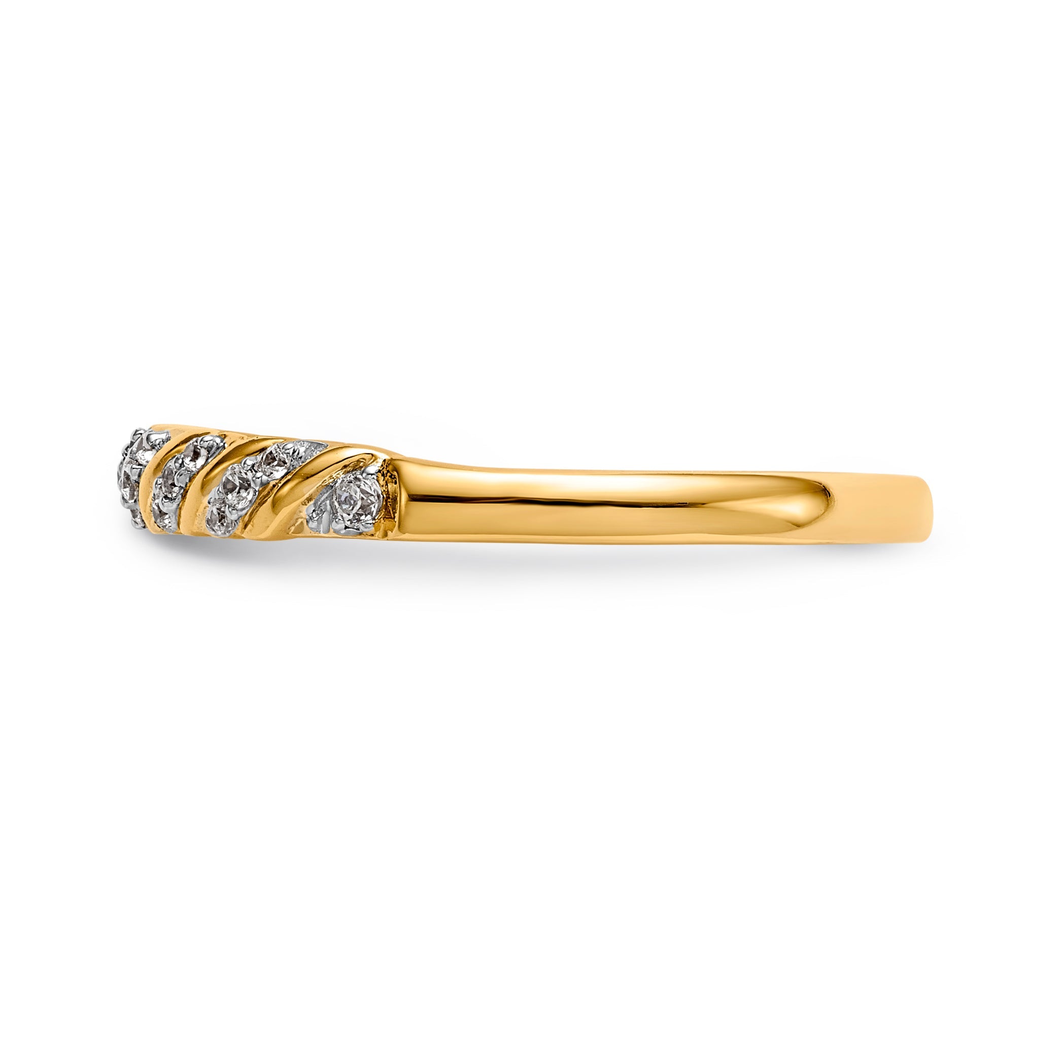 14K Diamond Wedding Band