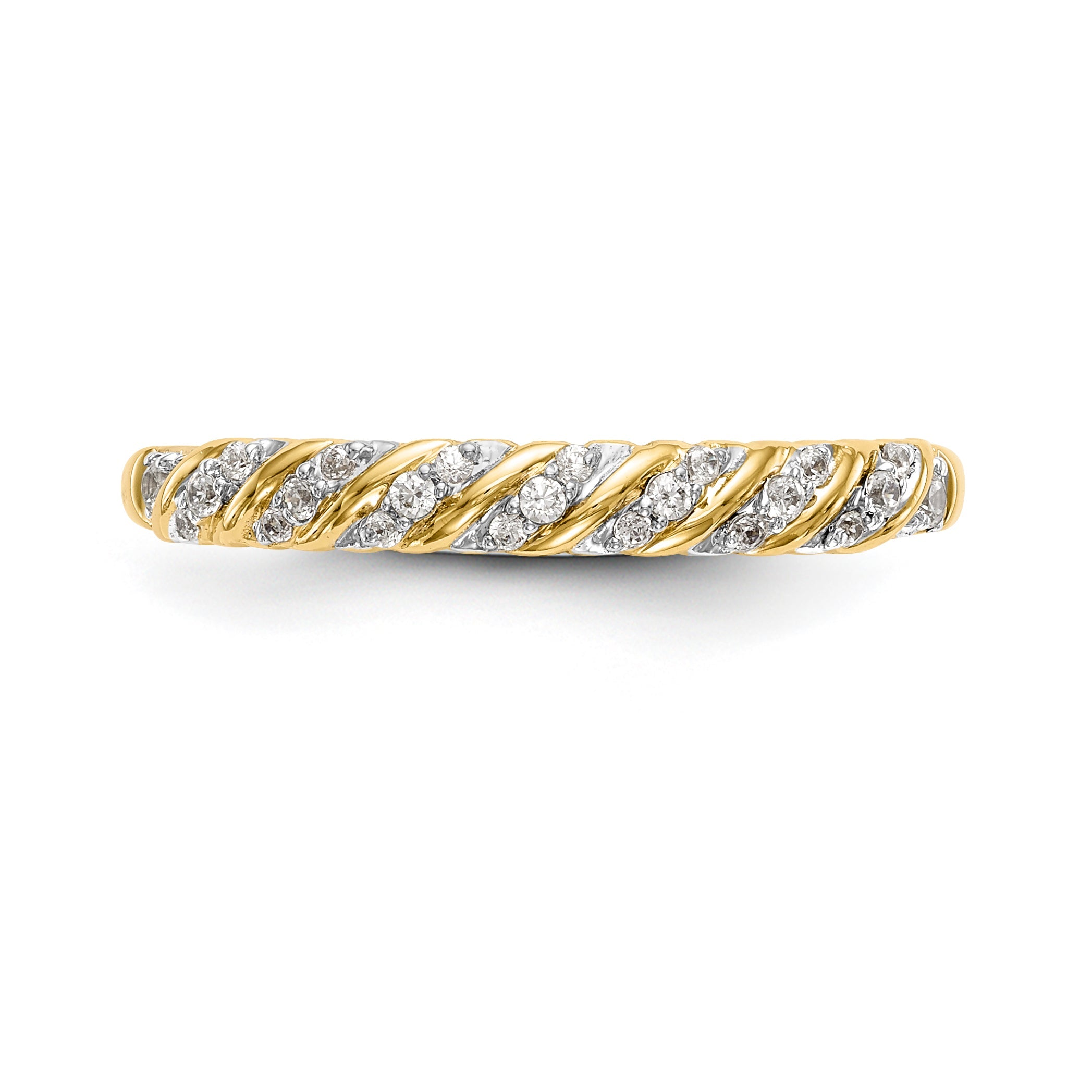 14K Diamond Wedding Band