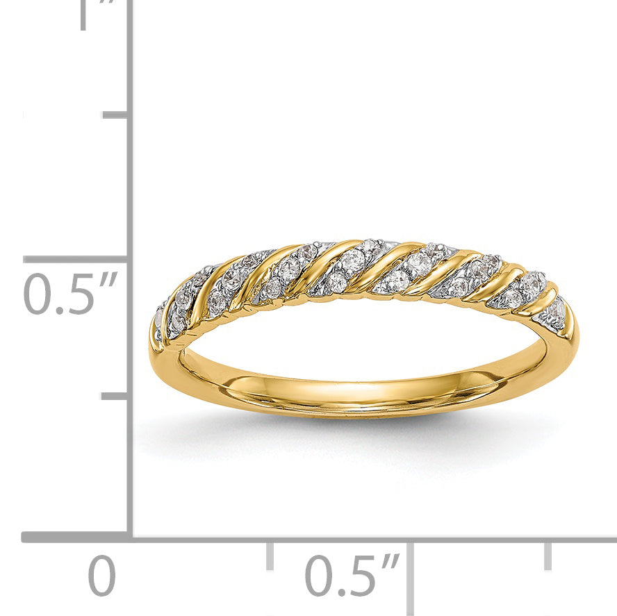 14K Diamond Wedding Band